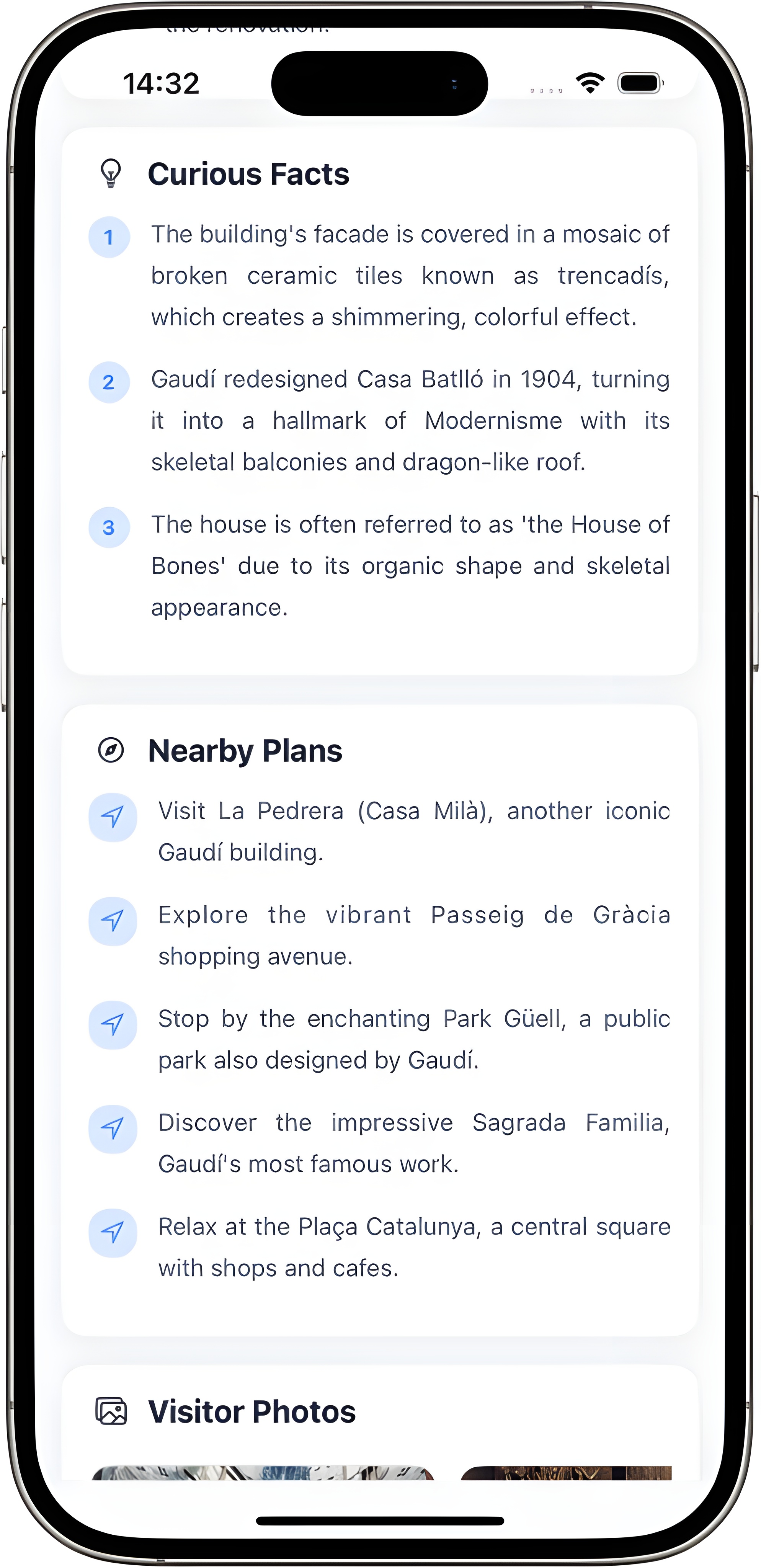 Discover curious facts and nearby attractions for each landmark to make the most of your journey.